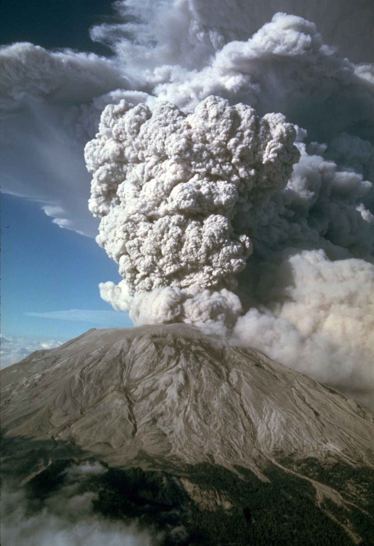 Eruption of Mount St. Helens in 1980, one of the most violent on record.