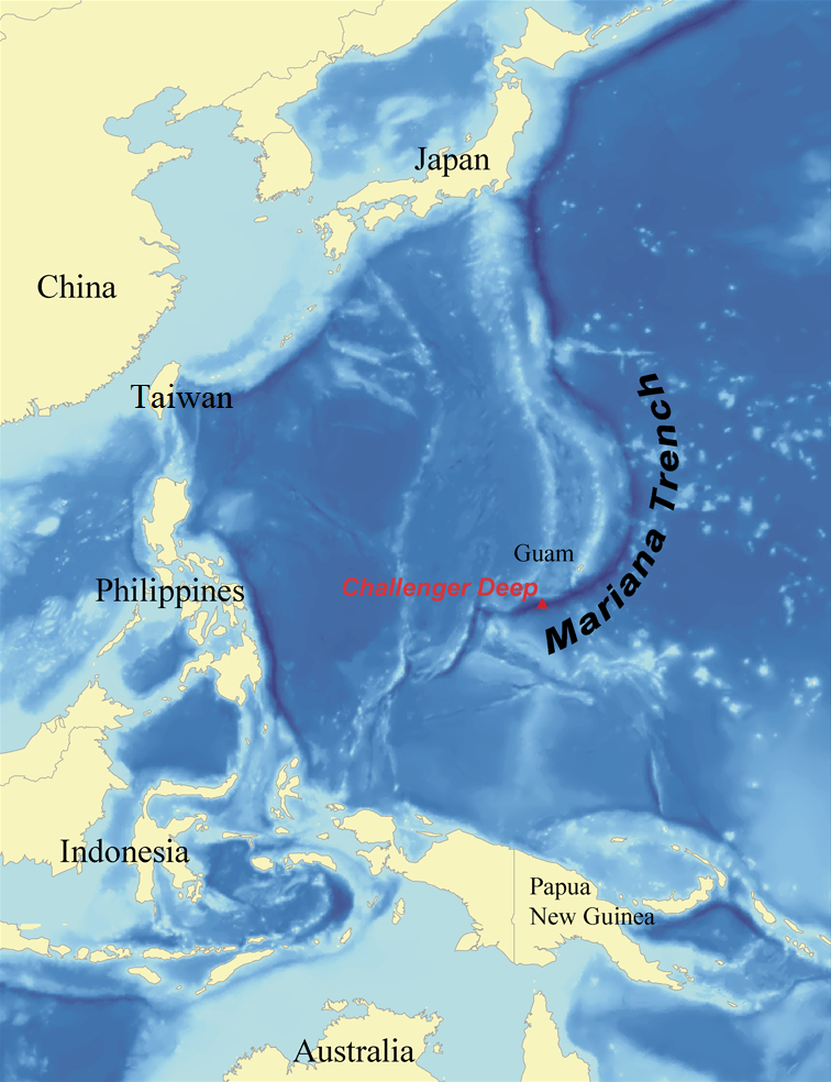 Location of the Mariana Trench