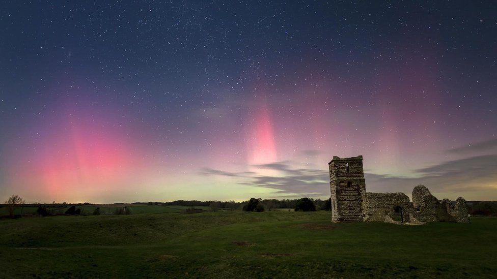 The northern lights were visible in the south for two nights in a row. Northern lights in south of England
