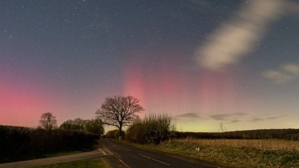 Northern lights in south of England. 