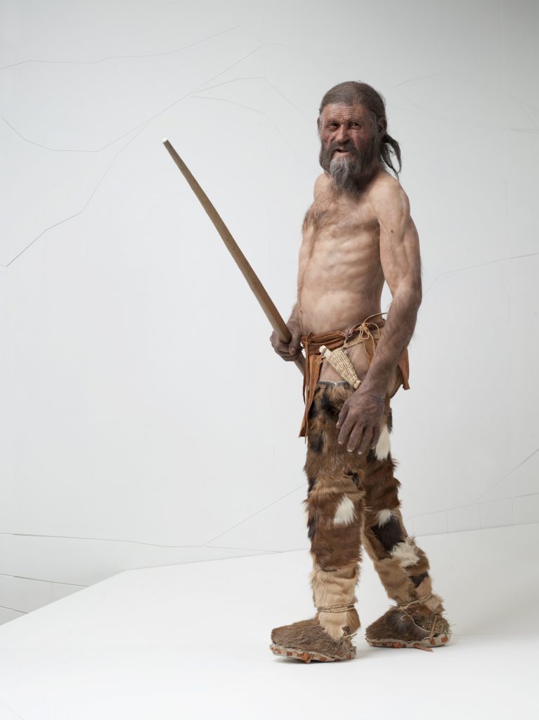 Reconstruction of the Iceman by Alfons & Adrie Kennis.
