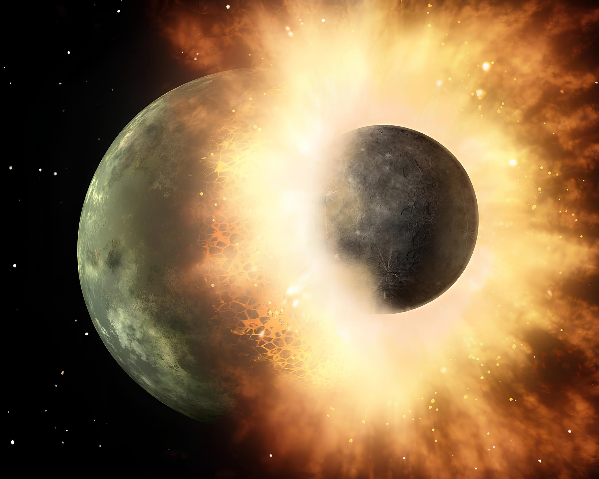 Giant Impact Hypothesis moon formed