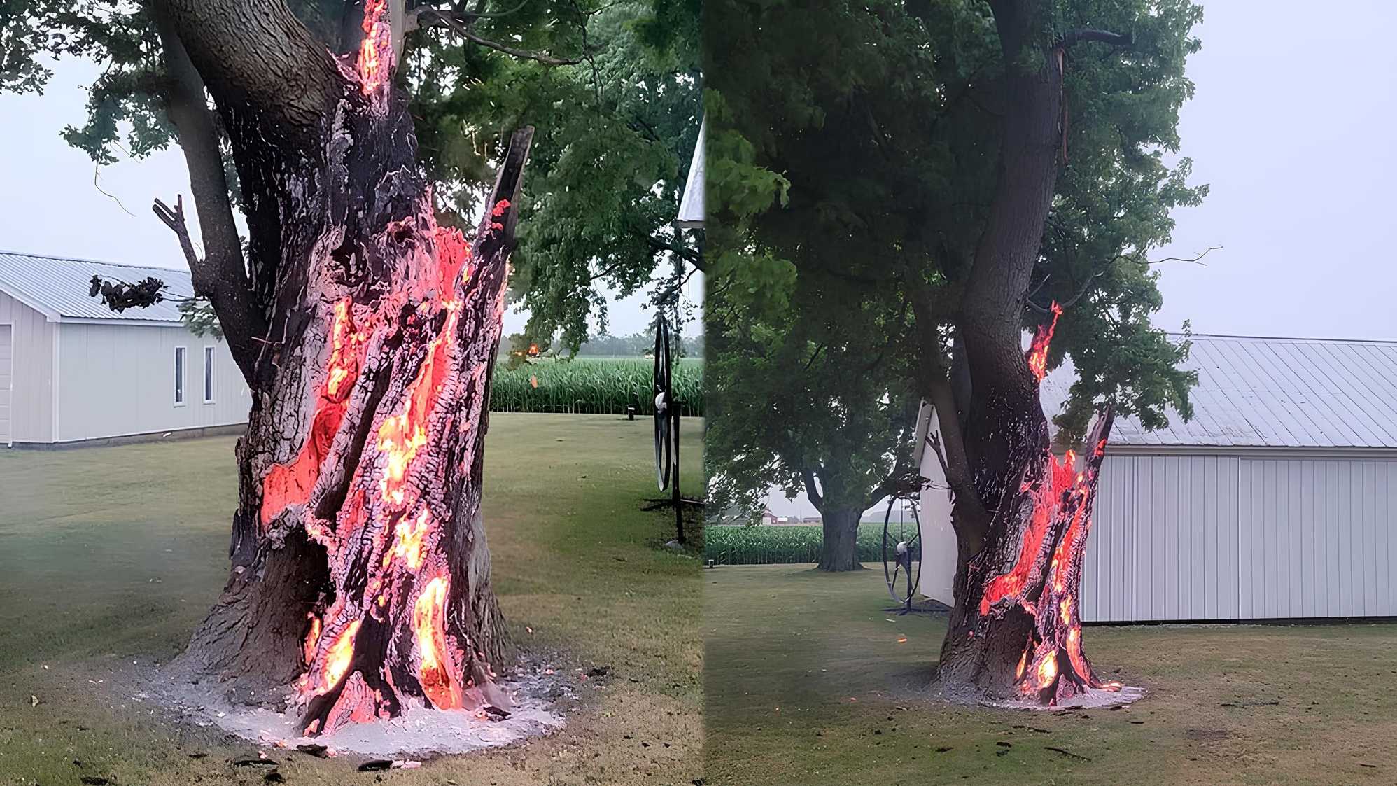 What Happens When Lightning Strikes a Tree?