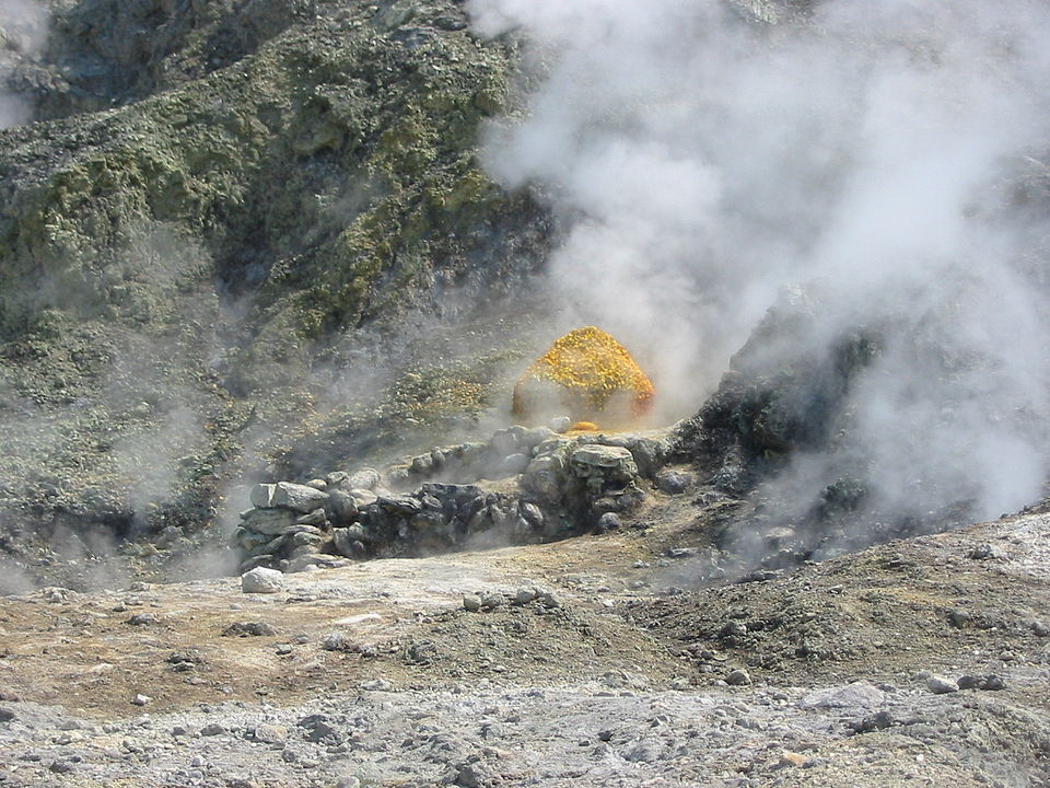 The volcanic activity of the Phlegrean Fields is palpable.