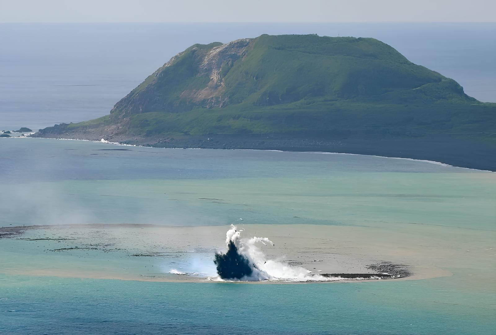 Underwater Eruption off the Island of Iwo-Jima in Japan