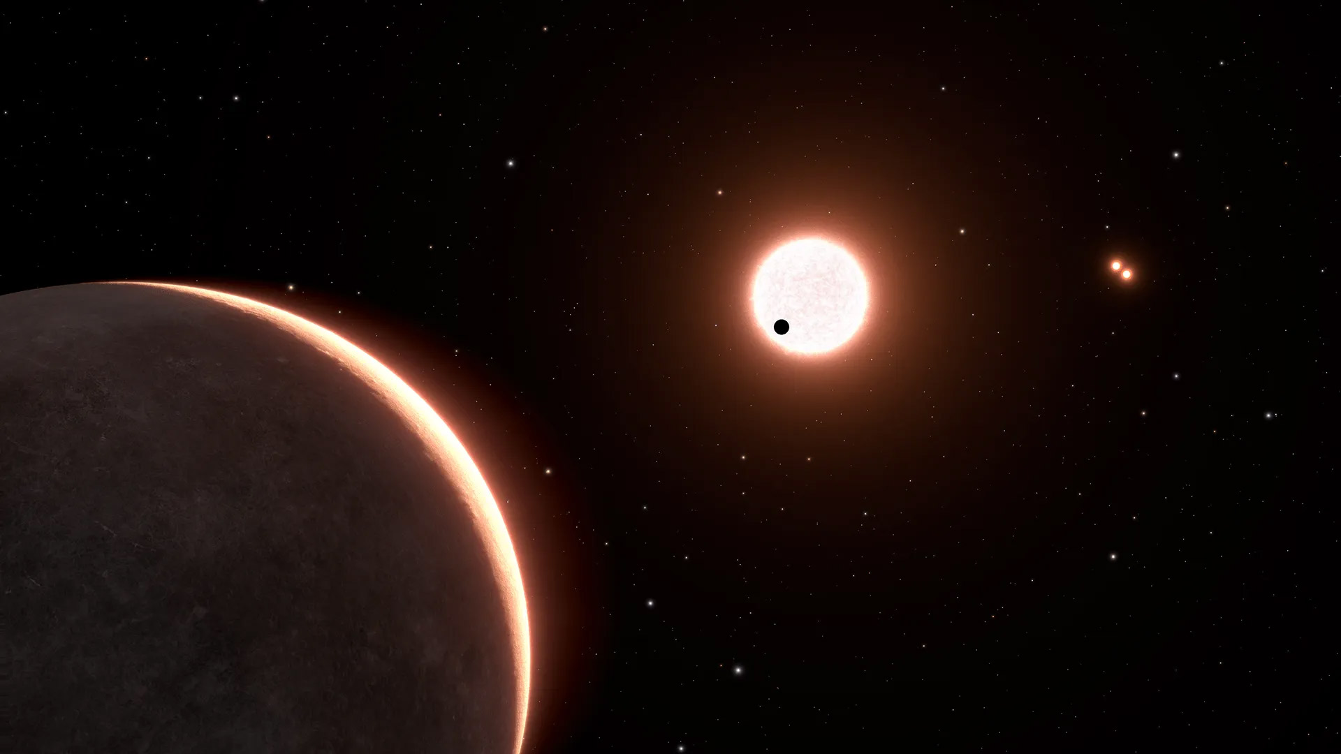 concept of the exoplanet LTT 1445Ac