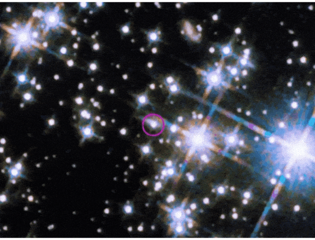 GRB 221009A shining among the stars.
