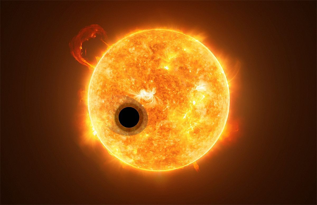 The exoplanet WASP-107b, which is around 200 light years away, orbits its parent star in a comparatively close orbit.
