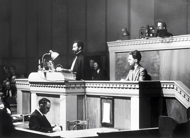 Discours de l'empereur Hailé Sélassié à la Société des Nations