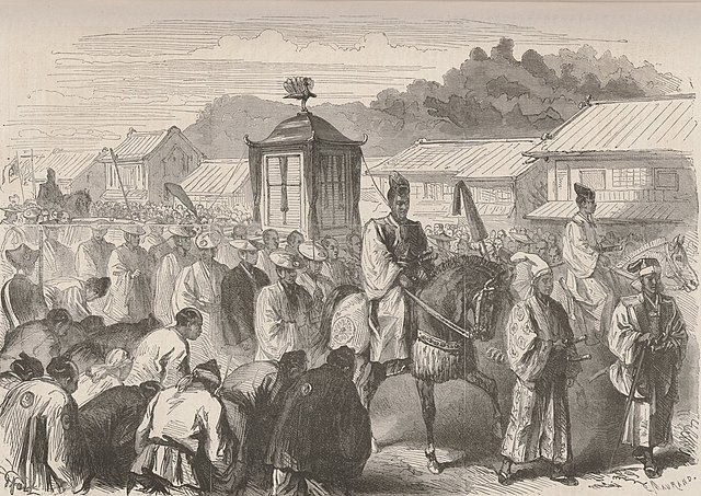 L'empereur Meiji quittant Kyoto pour Tokyo à la fin 1868.