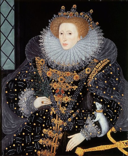 Portrait de la reine Élisabeth par Segar, 1585.