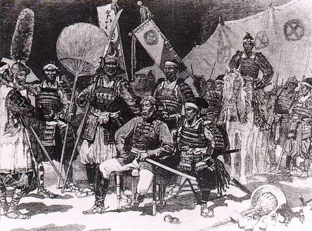 Takamori Saigō et ses officiers, à la Rébellion de Satsuma.