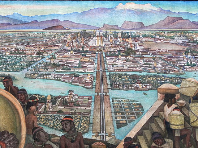 Tenochtitlan, fresque murale de Diego Rivera